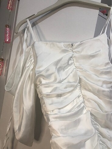 Nikah elbisesi olarak giyile bilir kumaşı satendir - Görsel 5