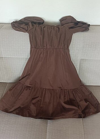 Kahverengi Yazlık Elbise - Görsel 5