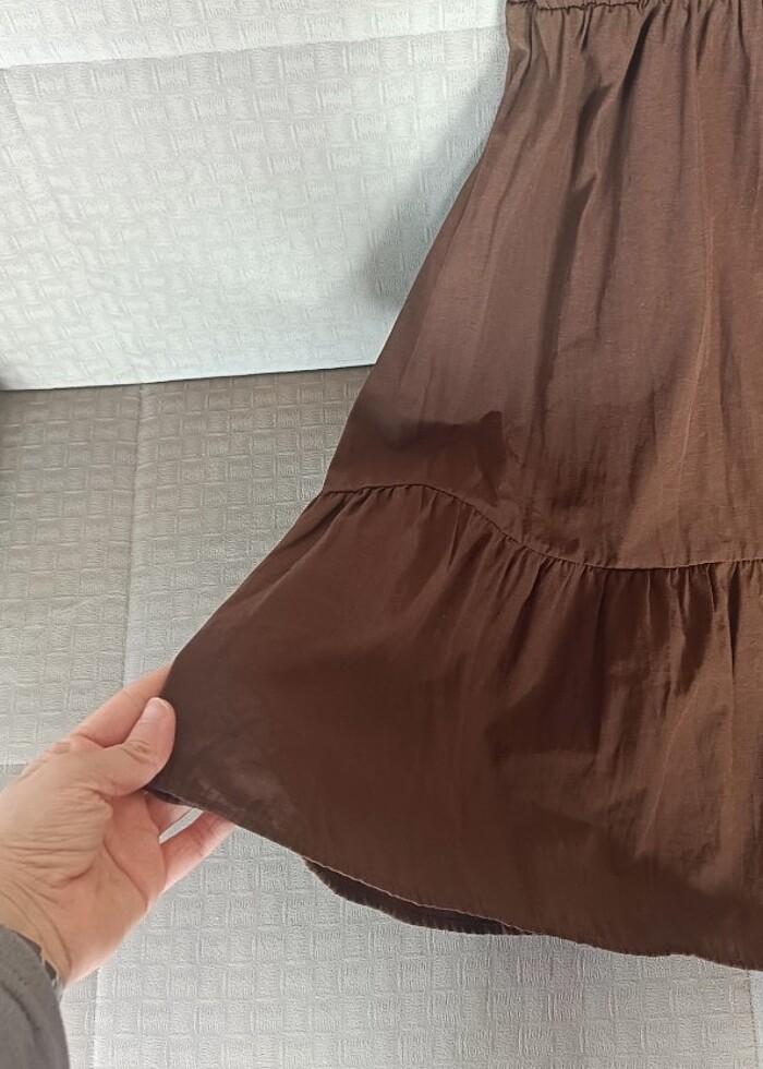 Kahverengi Yazlık Elbise - Görsel 4