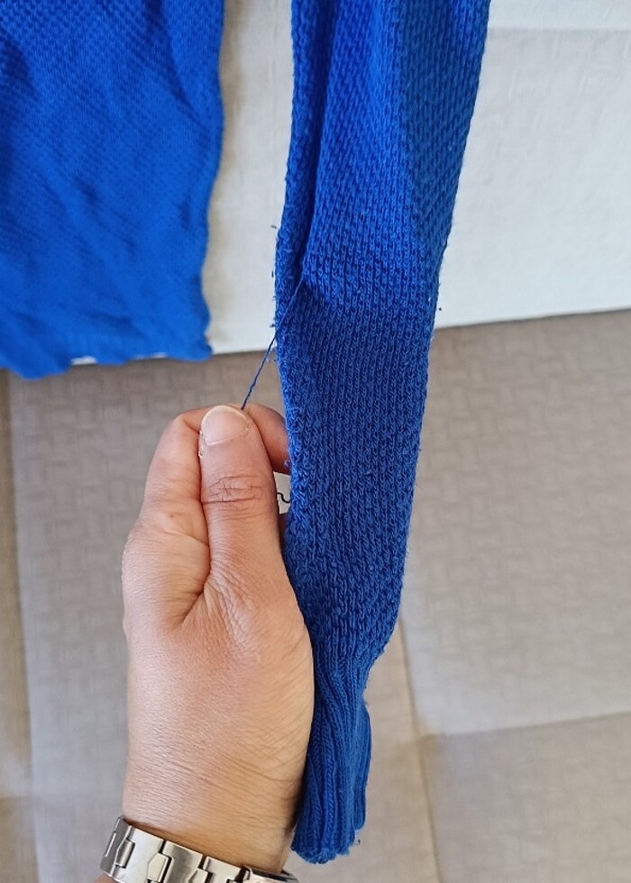 Lacivert/Koyu Mavi Triko Kazak - Görsel 3