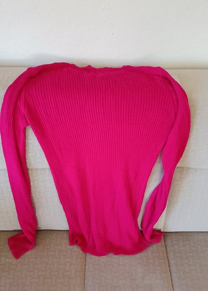 Pembe Fuşya Kazak / Badi / Satıldı - Görsel 3