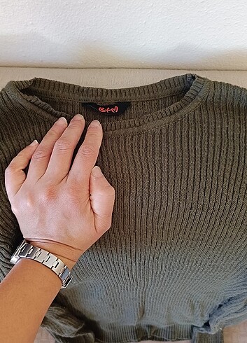 Haki Badi / Triko Kazak / Satıldı - Görsel 2