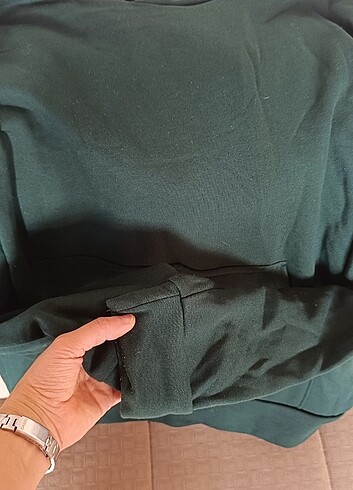 Zümrüt Yeşili Koyu Yeşil Sweatshirt - Görsel 3