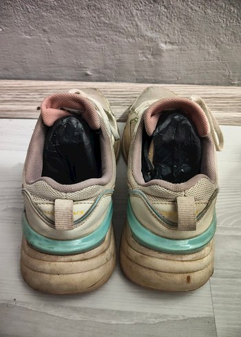 38 Beden sarı Renk Bağcıklı Spor Kadın Sneakers