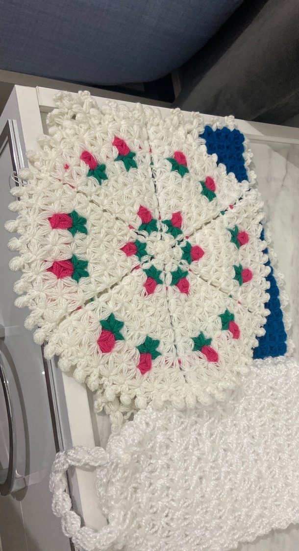 Beyaz ve Renkli Örgü Banyo Süngeri - Görsel 3