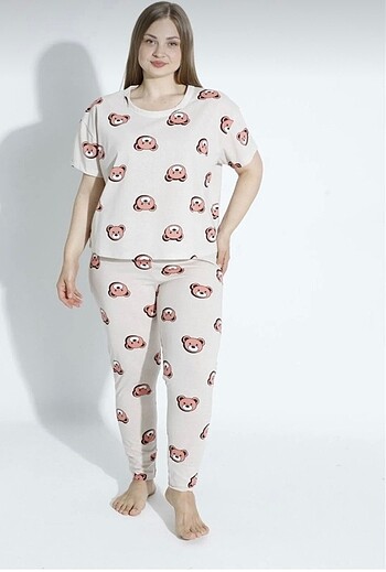 Kadın büyük beden pijama takımı