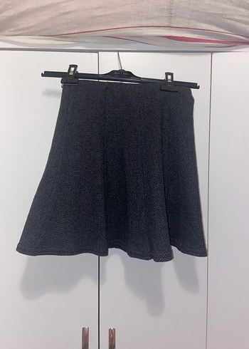 s Beden siyah Renk Siyah Pilili Kadın Mini Etek