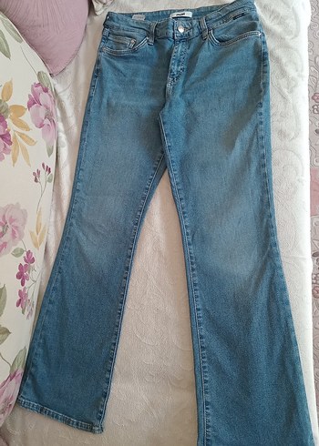 Gri Mavi Kadın Denim Normal Kesim Jean - Görsel 2