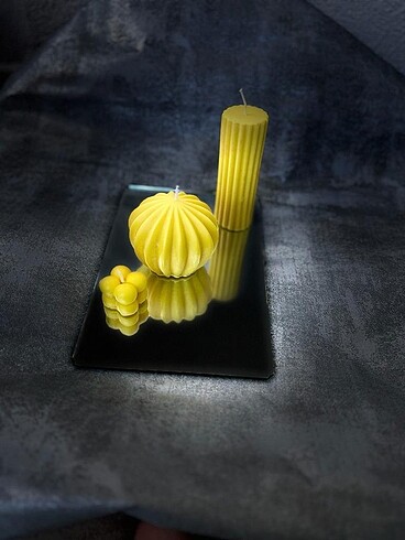 Ikea 3lü set mum (bubble, tırtıklı, kaktüs dilimli)