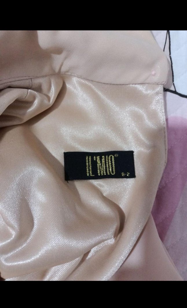 Bej Uzun Drapeli Kadın Abiye Elbise - Görsel 4