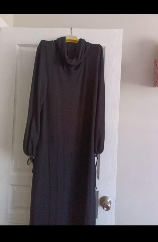 Mor Uzun Drapeli Gotik Elbise - Görsel 2