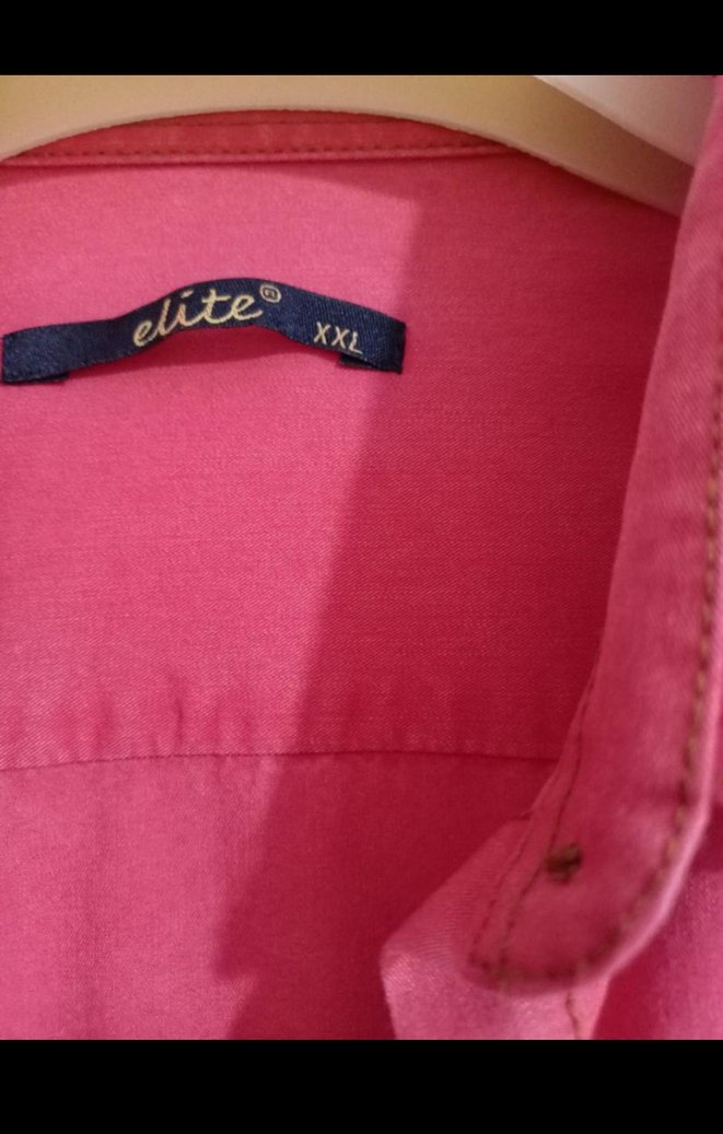 Düğmeli Kırmızı Kadın Gömlek - Görsel 2