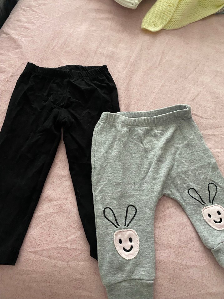 Kız Çocuk Gri Pamuklu Tayt - Görsel 2