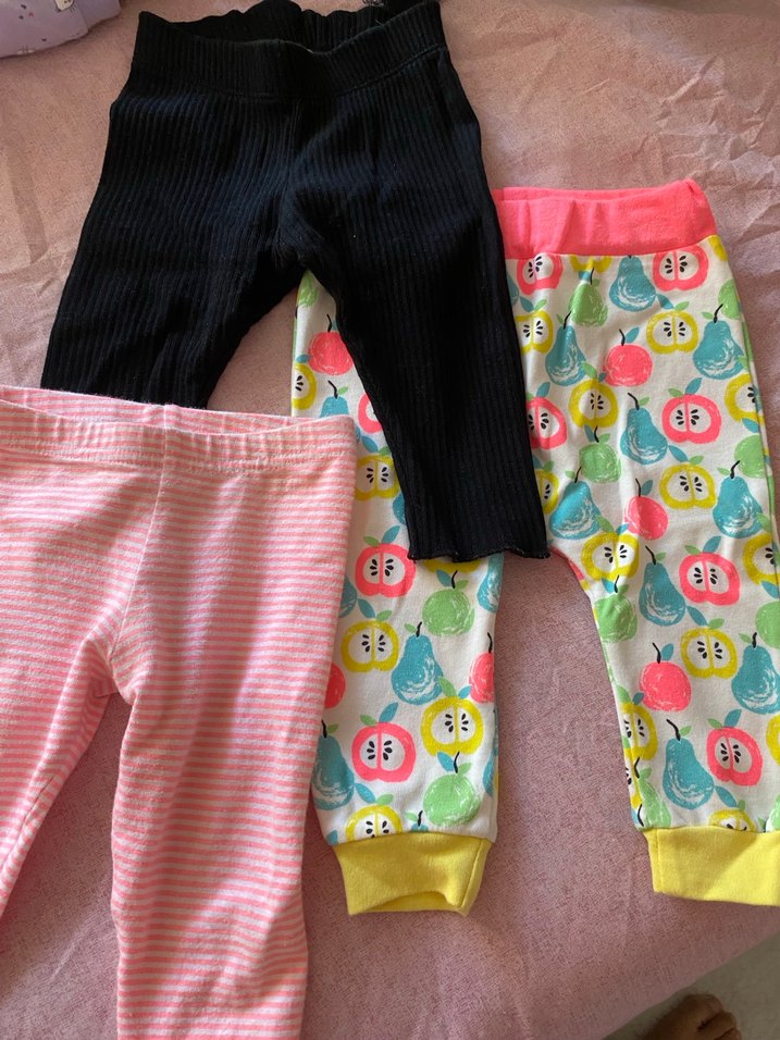 Kız Çocuk Renkli Pamuklu Fitilli Tayt - Görsel 2