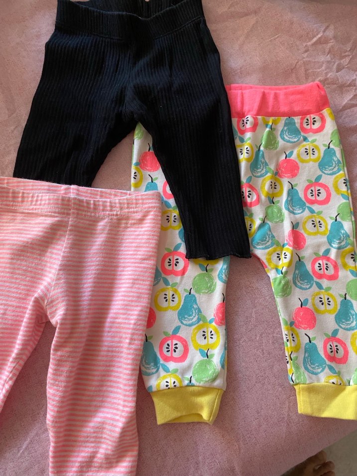Kız Çocuk Renkli Pamuklu Fitilli Tayt - Görsel 3