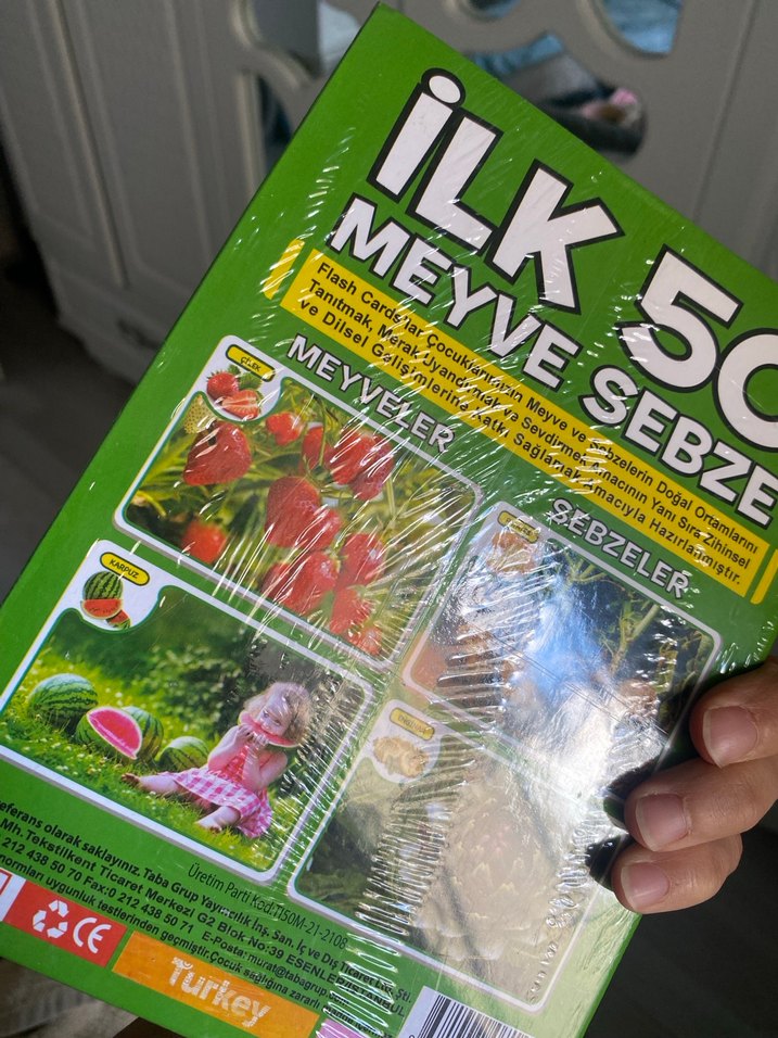 Doğasında İlk 50 Meyve Sebze Flash Kart - Görsel 2