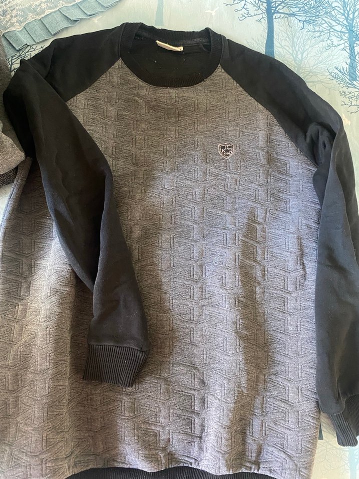 Gri Örgü Erkek Triko Kazak EDENTIME - Görsel 2