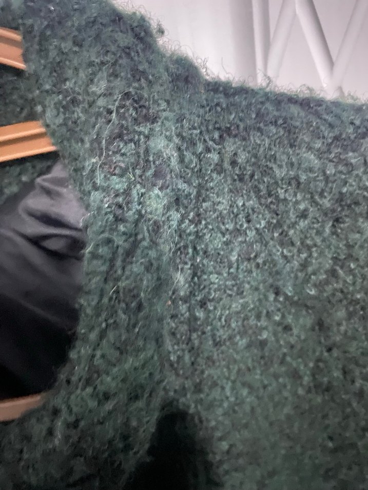 Koyu Yeşil Düğmeli Kaban - Görsel 4