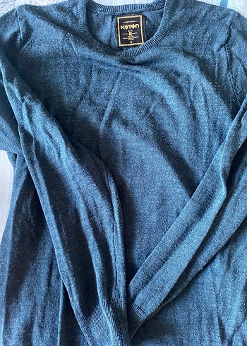 Mavi Erkek Uzun Kollu Triko Kazak - Görsel 2