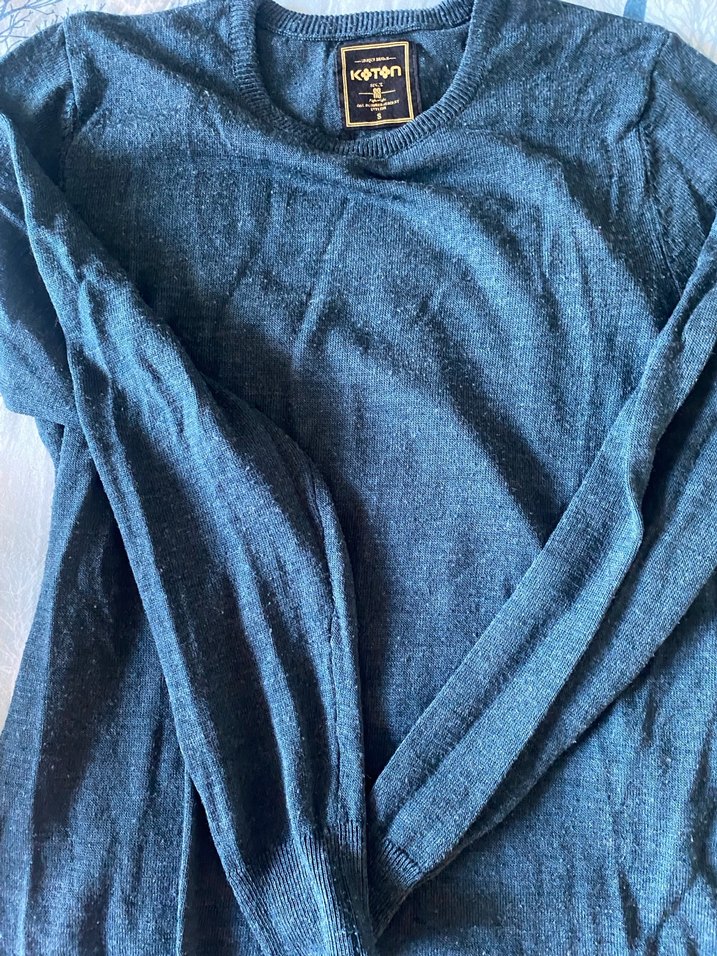 Mavi Erkek Uzun Kollu Triko Kazak - Görsel 2