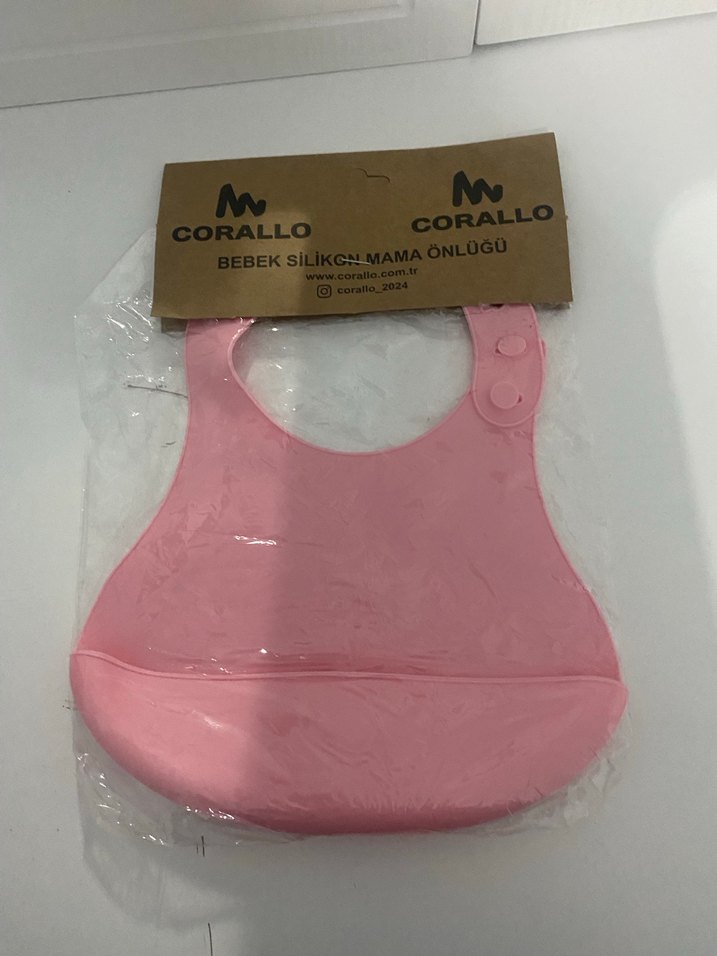 Corallo Pembe Bebek Silikon Mama Önlüğü - Görsel 2