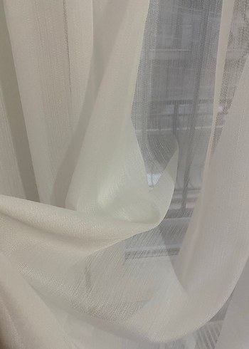 Beyaz Modern Düz Tül Perde - Görsel 4