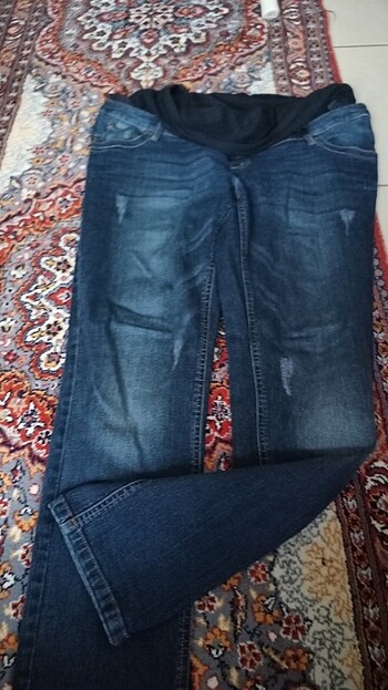 Hamile likralı kot pantolon  - Görsel 2