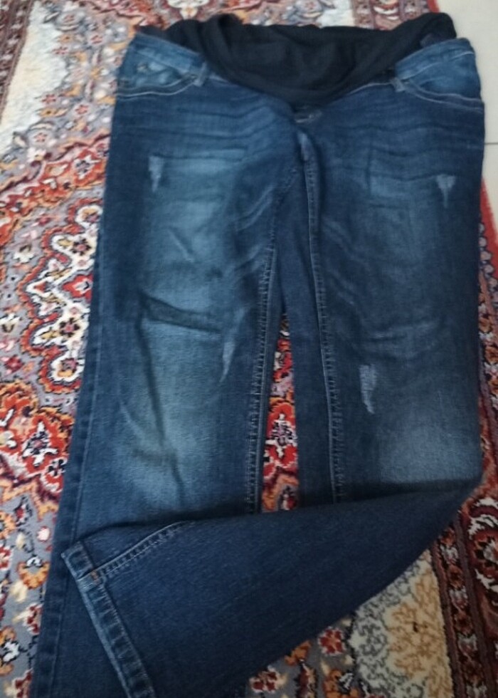 Hamile likralı kot pantolon  - Görsel 2