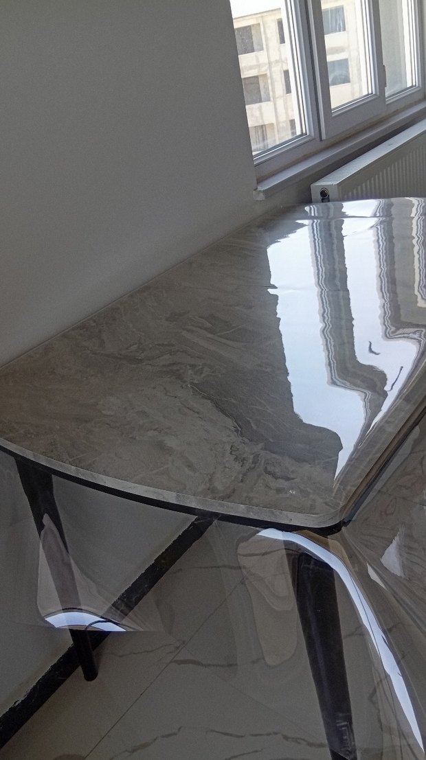 Gri Çağdaş Masa Örtüsü - Görsel 2