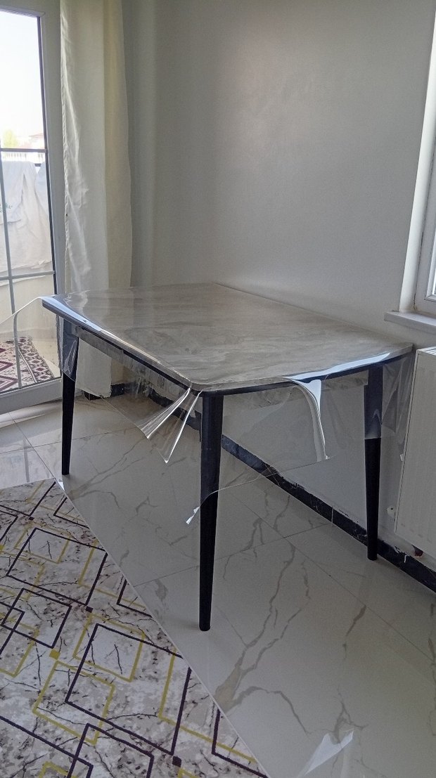 Gri Çağdaş Masa Örtüsü - Görsel 5