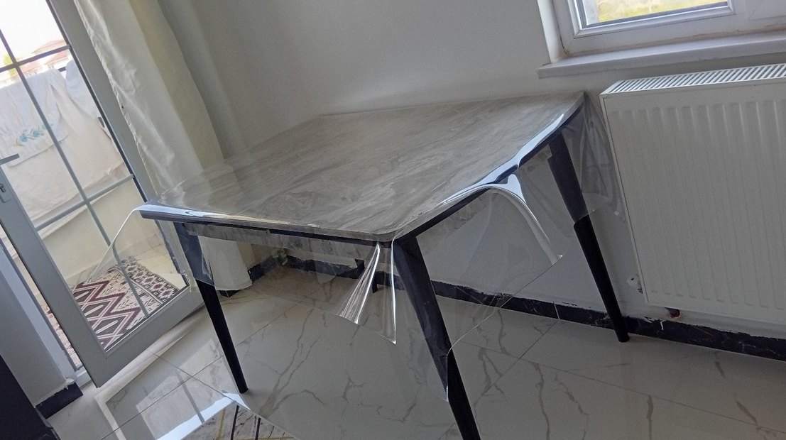 Gri Çağdaş Masa Örtüsü - Görsel 4