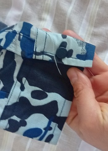 Erkek Lacivert Kamuflaj Desenli Uzun Kollu Gömlek - Görsel 3