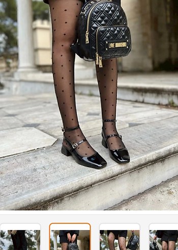 Topuklu Siyah Rugan Tokalı  Kadın Ayakkabı bir kere giyildi - Görsel 2