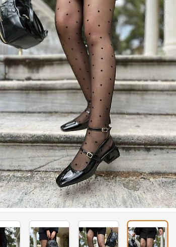 Topuklu Siyah Rugan Tokalı  Kadın Ayakkabı bir kere giyildi - Görsel 3