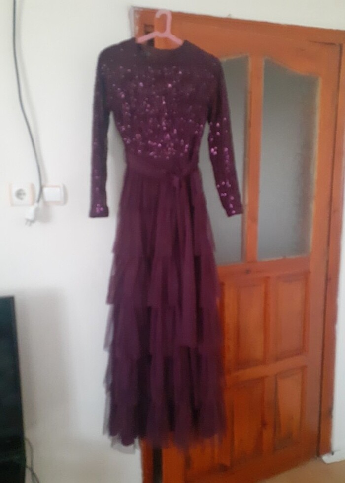 Kadin  abiye  mor - Görsel 3