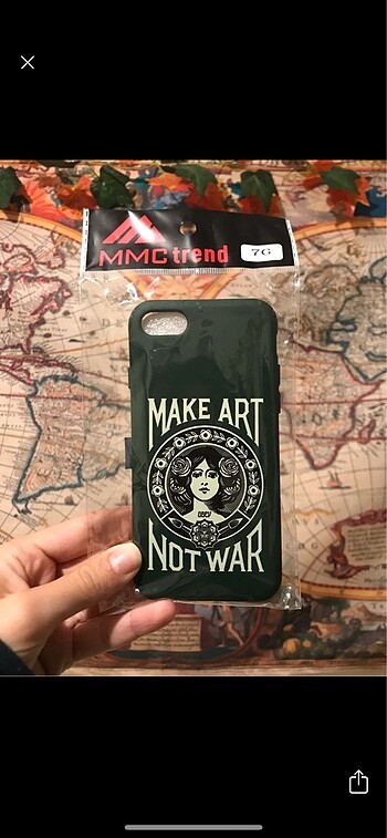 Telefon kılıfı make art not war iphone 7