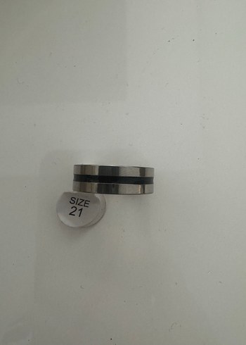 Minimalist Gri Erkek Paslanmaz Çelik Yüzük