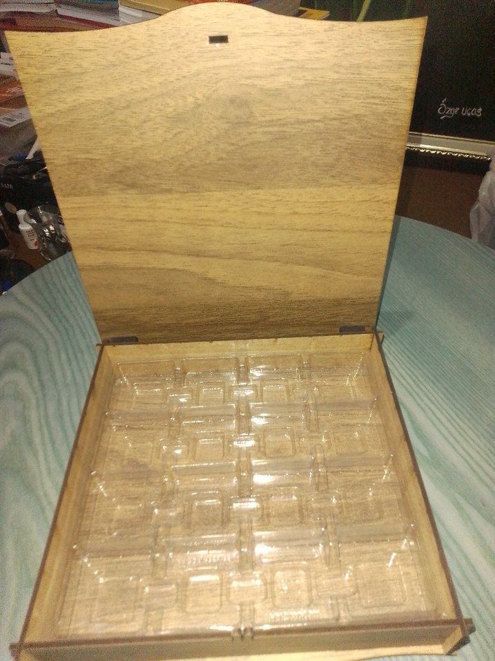 MDF ahşap çikolata kutusu - Görsel 3