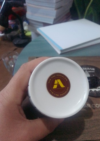 Piyano Desenli Beyaz Porselen Kupa - Görsel 3