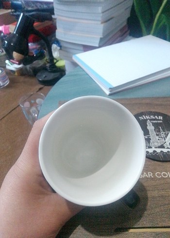 Piyano Desenli Beyaz Porselen Kupa - Görsel 5