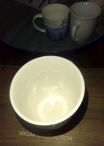 Mavi örgü kazak desenli kupa - Görsel 5