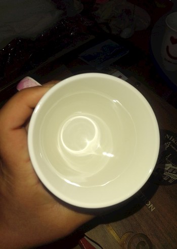 Mor Çiçek Desenli Porselen kupa - Görsel 4