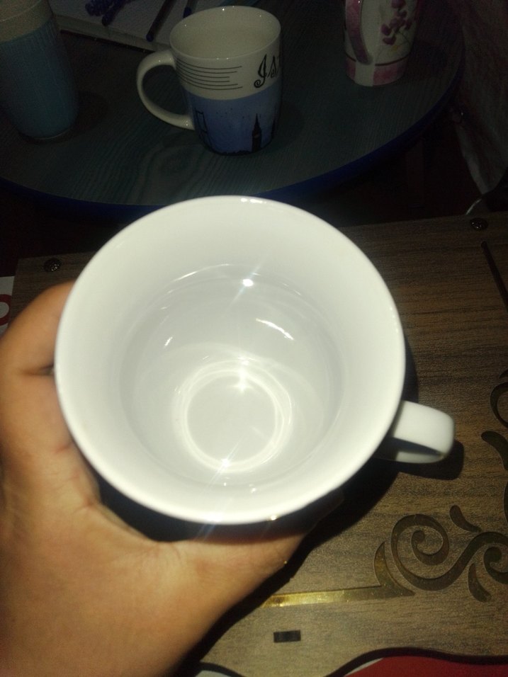 Kalp Göz Emoji Desenli Beyaz Kupa - Görsel 4