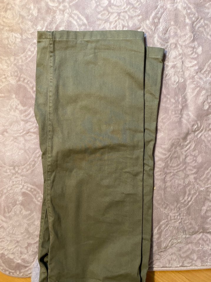 Mango Haki Bol Paça Pantolon - Görsel 2