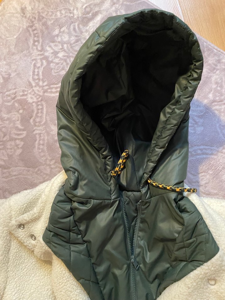 Beyaz Peluş Kadın Midi Mont - Görsel 4