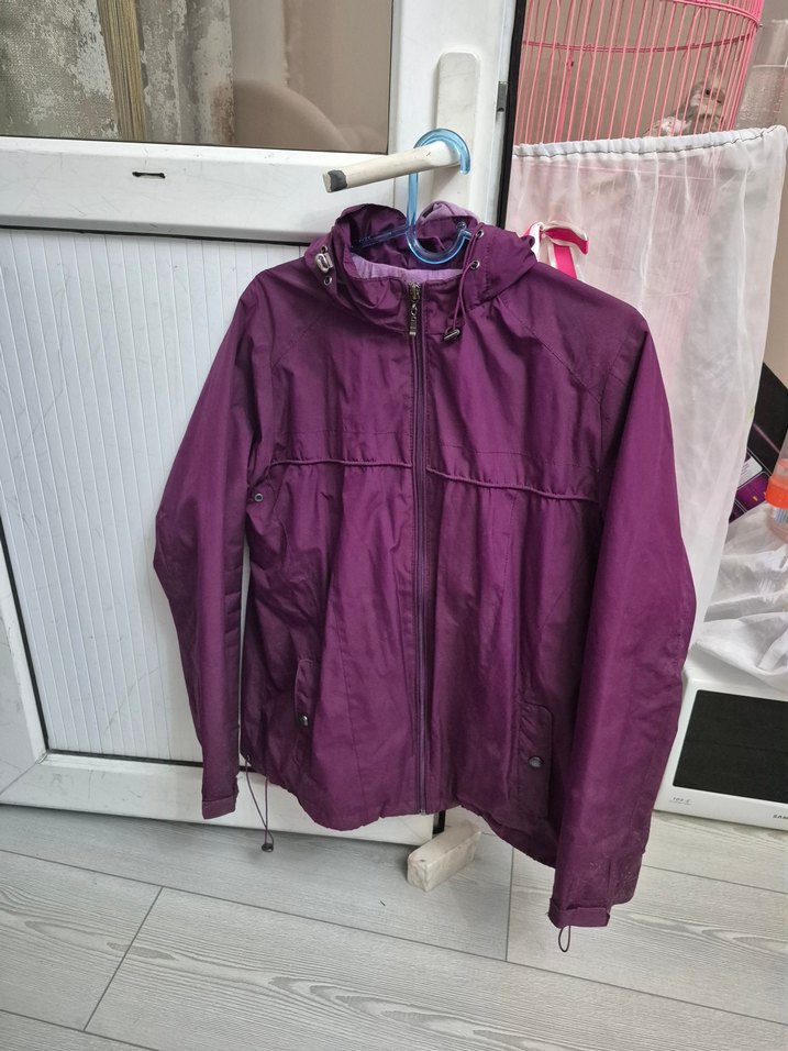 Mor Midi Kadın Ceket Fermuarlı - Görsel 2