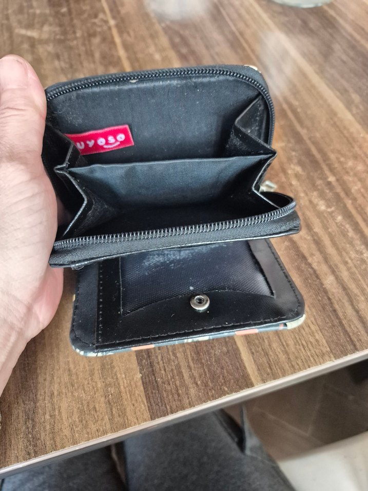 Desenli Fermuarlı Kadın Cüzdanı - Görsel 5