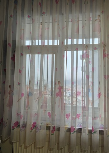 lisanslı barbi çocuk odası tül - Görsel 5