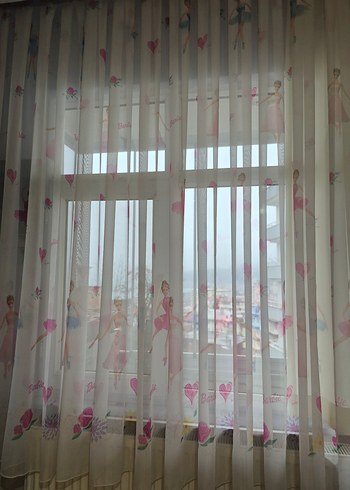 lisanslı barbi çocuk odası tül - Görsel 7