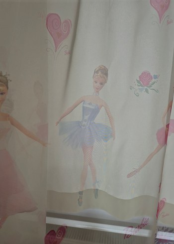 lisanslı barbi çocuk odası tül - Görsel 4